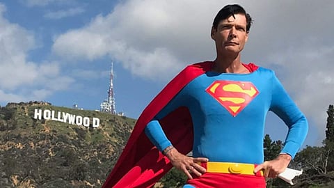 Hollywood Boulevard's Superman, Christopher Dennis, passed away at the age of 52. (Photo | Twitter)