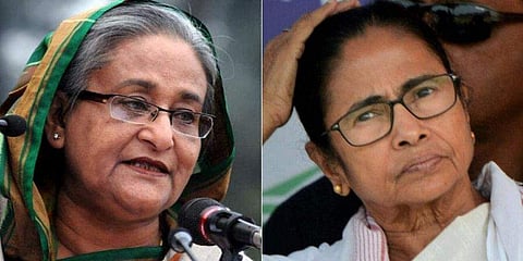 Sheikh Hasina (L) and Mamata Banerjee. (File Photo)