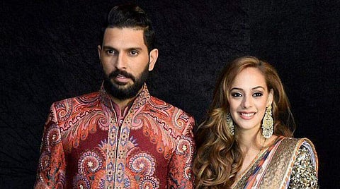 Yuvraj Singh and wife Hazel Keech. (Photo | PTI)
