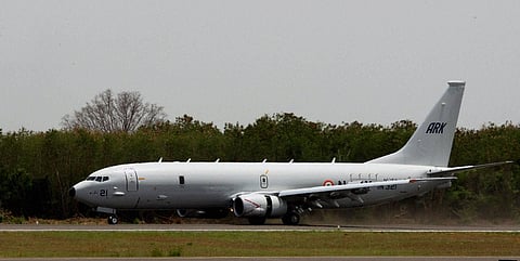 Boeing P8I, a long range Maritime Reconnaissance and anti-submarine warfare aircraft of the Indian Navy. (File Photo | PTI)