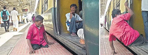 Challenges the disabled face while accessing public transport. (Photo | Ashwin Prasath, EPS)
