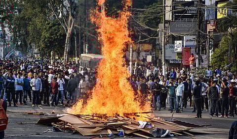 Assam turned into a tinderbox after Parliament cleared the Citizenship (Amendment) Bill on December 12. (Photo| PTI)