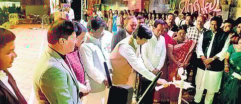 Guests inaugurating Mondei festival in Nabarangpur on Friday | Express