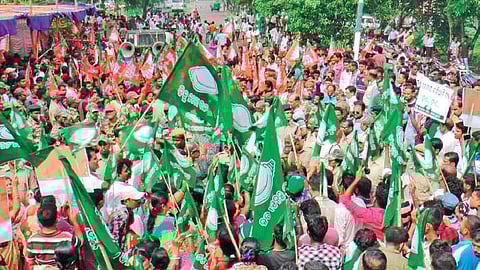 Image of BJD and BJP workers used for representational purposes only.