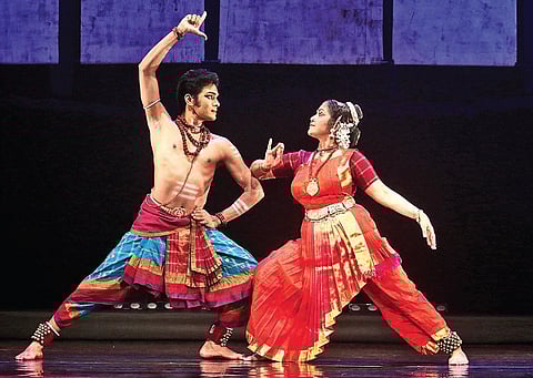 Ananda Shankar Jayant (top); scenes from the dance production (above)