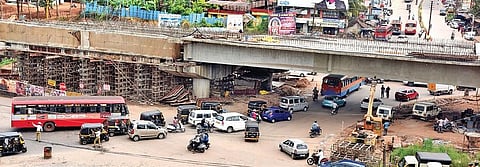 Pumpwell Flyover in Mangaluru, the construction of which began a decade ago| Rajesh Shetty Ballalbagh