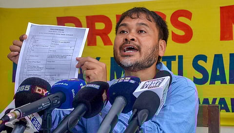 Leader of peasants’ body Krishak Mukti Sangram Samitee Akhil Gogoi (Photo | PTI)