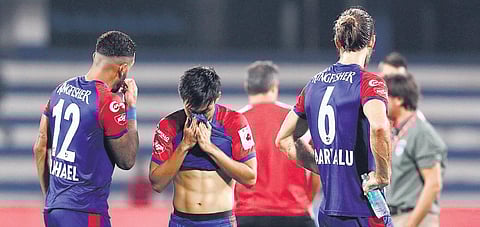 Bengaluru players react after losing against Mumbai City FC | ISL