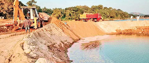 Pipeline work progressing across the Netravati river | Source: Gail