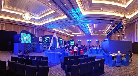 Stage for IPL Auction in Kolkata. (Photo | Twitter/@IPL)
