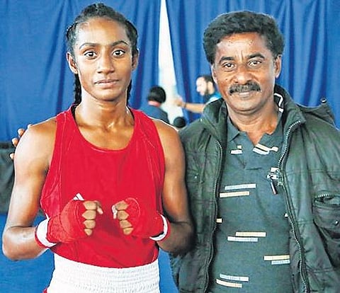Kalaivani Srinivasan with her father