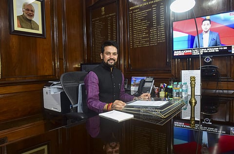 Minister of State for Finance Anurag Singh Thakur. (Photo | PTI)