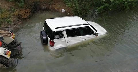 Several roads were inundated in heavy rains in Ongole on Sunday| Express