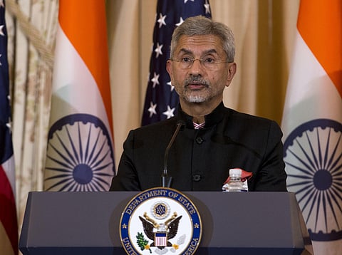 Indian External Affairs Minister Dr. S. Jaishankar speaks during a news conference after a bilateral meeting between the U.S. and India at the Department of State in Washington, Wednesday, Dec.18, 2019. (Photo | AP)