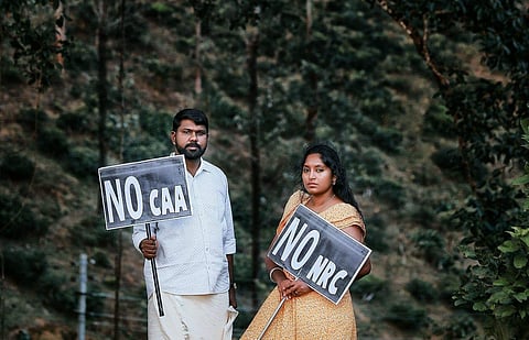 Arun Gopi and Asha Sekhar during their pre-wedding shoot. (Photo | First Look Photography)
