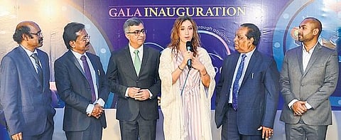 Mermaid Celine (Centre) is an artiste from Brazil. (Photo | EPS, Debadatta Mallick)