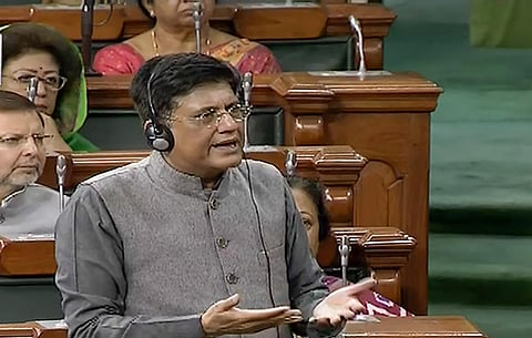 Railways Minister Piyush Goyal (Photo| LSTV screengrab)