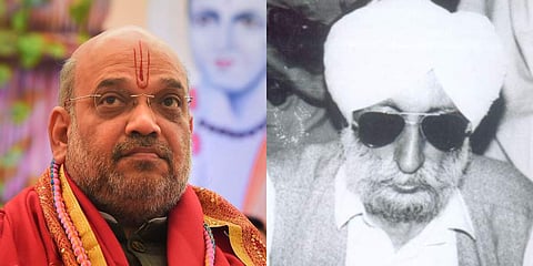 Union Home Minister Amit Shah (L) and former Punjab CM Beant Singh (Photo | PTI, EPS)
