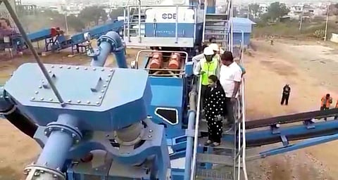 A first Construction and Demolition C D Waste Recycling Plant in Telangana is going to be made operational this month at Jeedimetla C D plant.