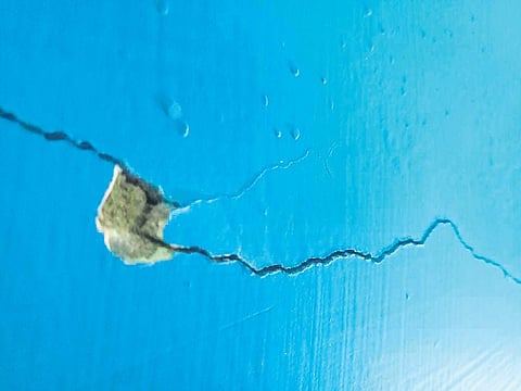 A crack developed in one of the nearby houses | Express