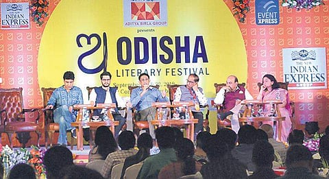 The author (2nd, right) at Odisha Literary Festival, Bhubaneswar