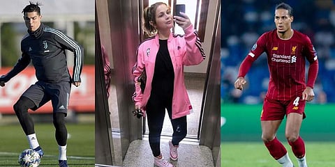 From left: Cristiano Ronaldo, Katia Aveiro and Virgil van Dijk (Photos | Agencies, Insta)