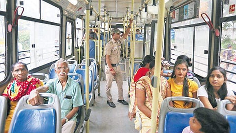 Recently, marshals were appointed on city buses to boost women’s safety. (FILE PHOTO)