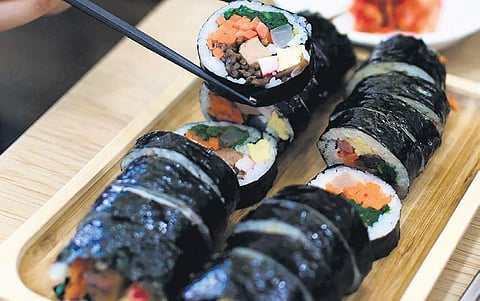 Kimbab (Korean sushi rolls)