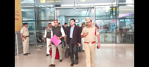 NHRC team at the Hyderabad airport (Photo | EPS)