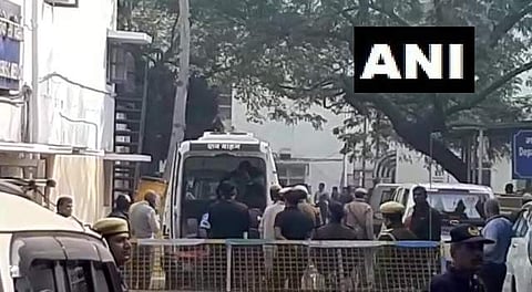 Mortal remains of Unnao rape victim being taken to her village in Unnao, from Safdarjung hospital in Delhi. (Photo | ANI Twitter)