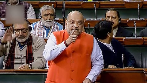 Union Home Minister Amit Shah speaks in the Lok Sabha during the ongoing Winter Session of Parliament in New Delhi Monday Dec. 9 2019. (Photo | Youtube Screengrab)