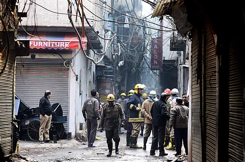 Firefighters had no idea so many people were trapped in the four-storey building. (Photo | Parveen Negi, EPS)