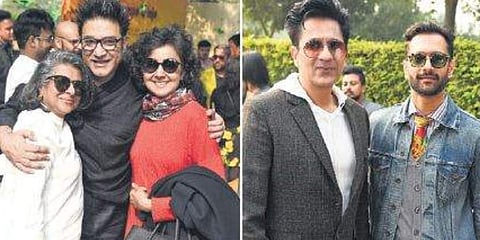 Designers Anjana Bhargava, Suneet Varma and Payal Jain; Pawan Sachdeva with Vikram Bajaj. (Photo | EPS)