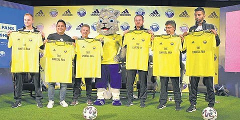 Real Kashmir unveiled their jersey before the start of the season. (File Photo)