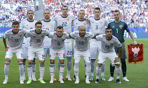 Russian football team. (File Photo | AP)