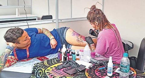 Austin-based Jamie Mahmood’s portraiture tattoo designs. (Photo |EPS)