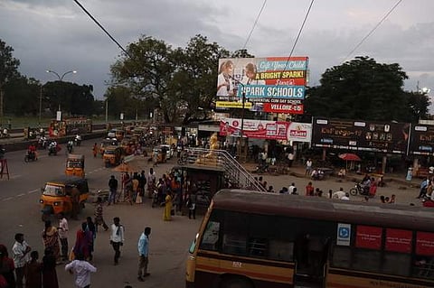 View of Vellore Old Bus Stand. (Photo | EPS)