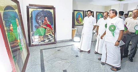 CM Palaniswami at the exhibition of Jayalalithaa’s portraits | Express