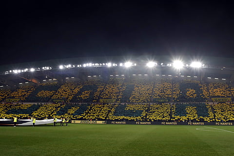 Nantes soccer supporters form the name of Argentinian player Emiliano Sala | AP