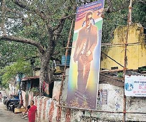 Hoardings are making a slow comeback in city