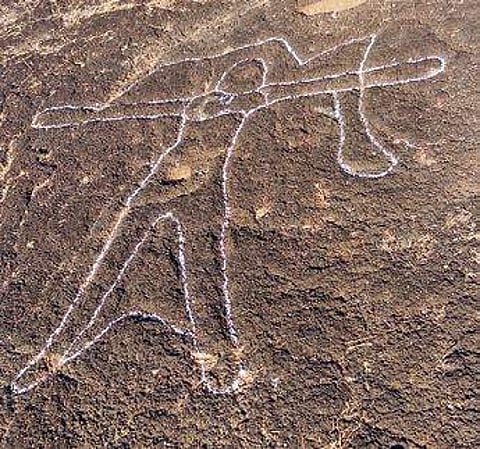 A petroglyph found near Kollur