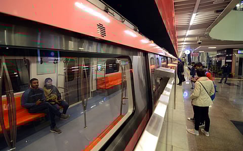Delhi Metro's Lajpat Nagar - Mayur Vihar Pocket 1 corridor (File Photo | Naveen Kumar/EPS)