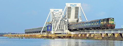 The century-old Pamban Bridge remained the only way of surface connectivity between Rameswaram island with mainland till a road bridge was built in 1988 | Ponmalar