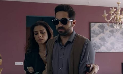 Tabu and Ayushmann Khurrana in Andhadhun.
