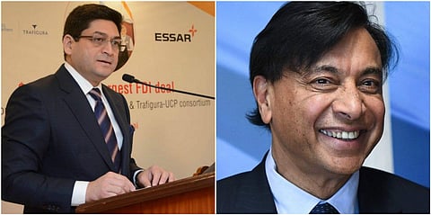 Prashant Ruia (L) and Lakshmi Mittal (R) (File | AFP)