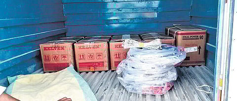 Cops seize explosives in Karampudi Police Station limits on Thursday | Express