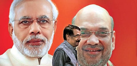 Congress leader Tom Vadakkan after joining the BJP in New Delhi on Thursday | Shekhar Yadav