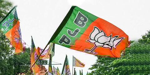 BJP Party Flag. (Photo| PTI)