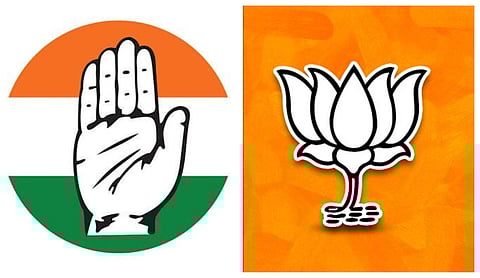 Congress and BJP's Twitter handle profile picture. (Photo: Twitter)