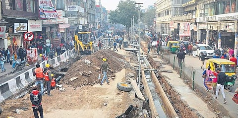 Business in Chandni Chowk had been hit badly due to reconstruction work in this part of the city | FILE photo